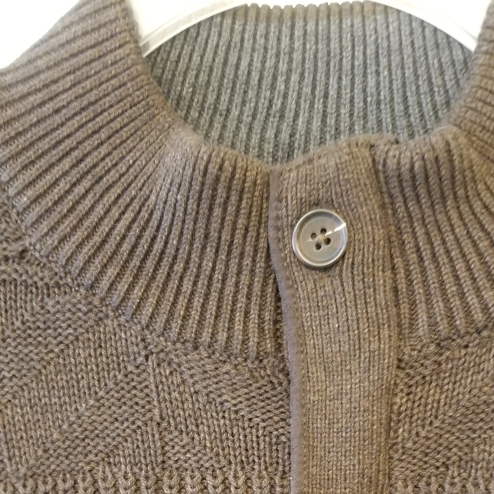 NWT Mens Large Tasso Elba dark brown sweater